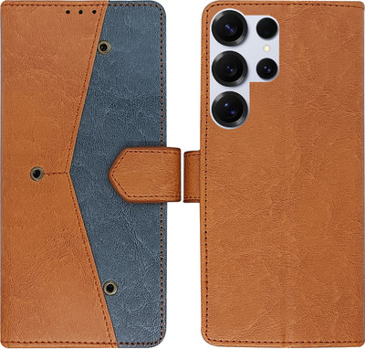 MyFlips Flip Cover for Samsung S25 Ultra 5G(Brown, Magnetic Case, Pack of: 1)
