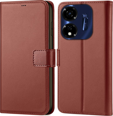 Roxel Flip Cover for Itel P55 5G(Brown, Dual Protection, Pack of: 1)