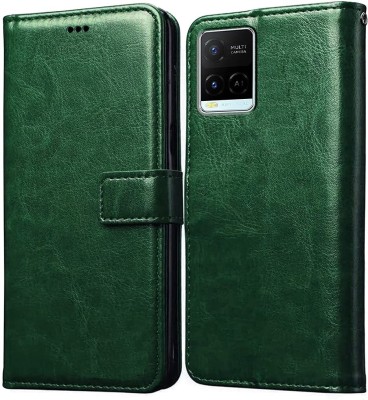 Takshiv Deal Flip Cover for Vivo Y21 (2021) Vivo Y33s 4G(Green, Dual Protection, Pack of: 1)