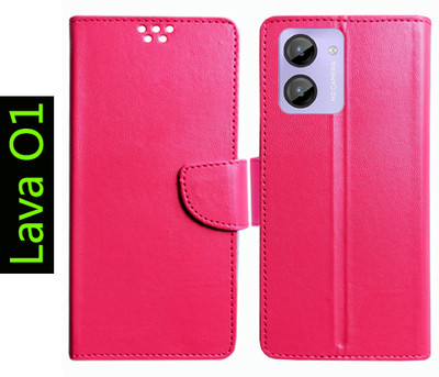 Toklot Flip Cover for Lava O1, Lava O One(Pink, Pack of: 1)