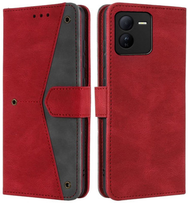 GoPerfect Flip Cover for iQOO Z9x 5G | Premium Imported Trending Business Series Wallet Back Cover(Red, Dual Protection, Pack of: 1)
