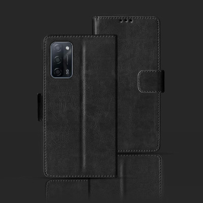 Kalua Mall Flip Cover for OPPO A53S 5G(Black, Pack of: 1)