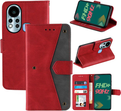 Autofocus Flip Cover for Infinix Hot 11S(Red, Camera Bump Protector, Pack of: 1)