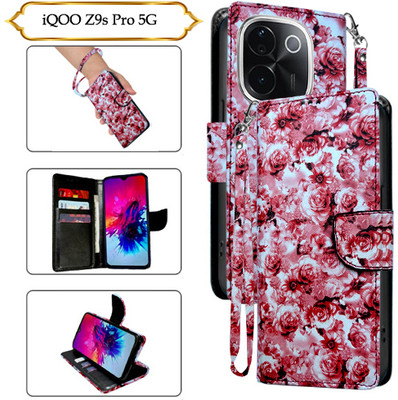 Cutemart Flip Cover for iQOO Z9s Pro 5G(Red, Pack of: 1)