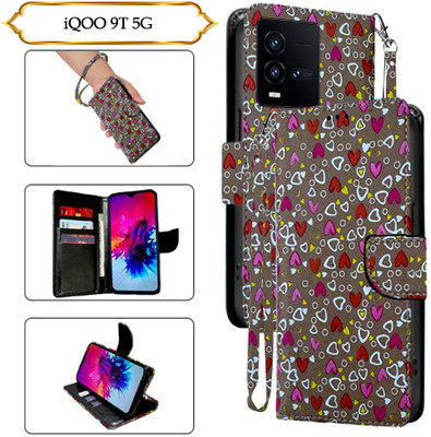 Asmart Flip Cover for iQOO 9T 5G(Brown, Pack of: 1)