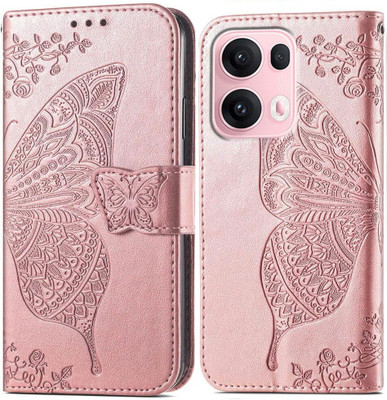 Perkie Flip Cover for OPPO Reno 13 Pro 5G(Pink, Dual Protection)