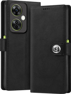 Fashionury Flip Cover for OnePlus Nord CE 3 Lite 5G(Black, Magnetic Case, Pack of: 1)