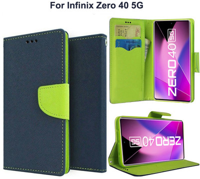 Carnage Flip Cover for Infinix Zero 40 5G(Blue, Cases with Holder, Pack of: 1)