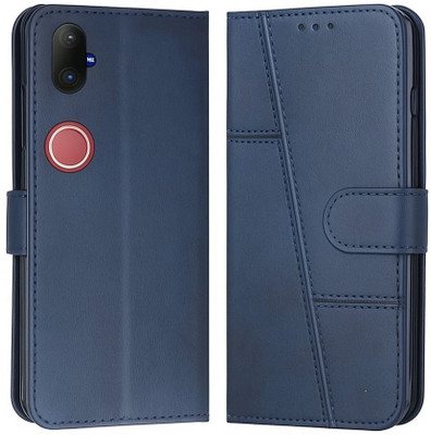 FoneShield Flip Cover for Vivo T4R 5G / iQOO Z10R 5G / Vivo V50 5G / Vivo V50e 5G|Premium Leather Finish|Magnetic(Blue, Magnetic Case, Pack of: 1)