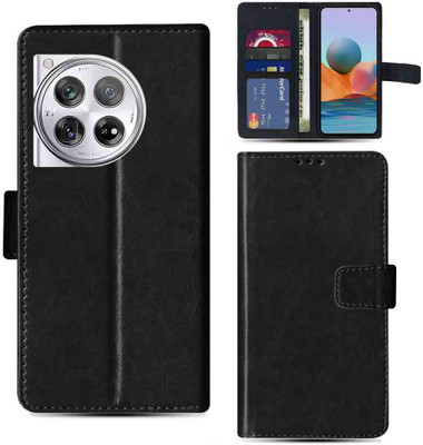 Kalua Mall Flip Cover for One Plus 12R 5G pouch cover | OnePlus CPH2585 pouch cover | Black(Black, Magnetic Case, Pack of: 1)