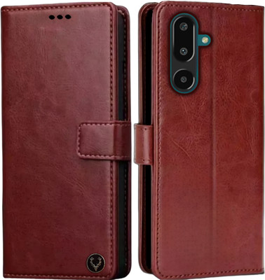 COST TO COST Flip Cover for SAMSUNG Galaxy F16 5G, SAMSUNG F16 SM-E166P(Brown, Dual Protection, Pack of: 1)