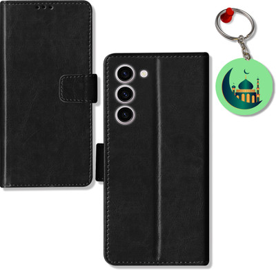HANIRY Flip Cover for Samsung S23 5G flip case | SM-S911B flip case | Free Keychain | Black(Black, Magnetic Case, Pack of: 1)