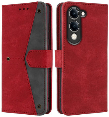 GoldKart Flip Cover for iQOO Z10 Lite 5G, VIVO T4 Lite 5G(Red, Grey, Pack of: 1)