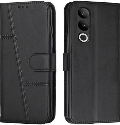 YoZoo Flip Cover for OnePlus Nord CE 4 5G | Vegan PU Leather |Foldable Stand & Pocket(Black, Dual Protection, Pack of: 1)