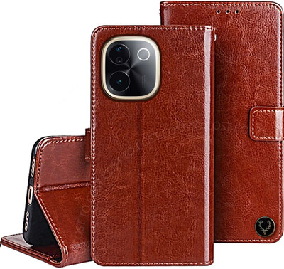 COST TO COST Flip Cover for IQOO Z9S PRO 5G(Brown, Black, Shock Proof, Pack of: 1)