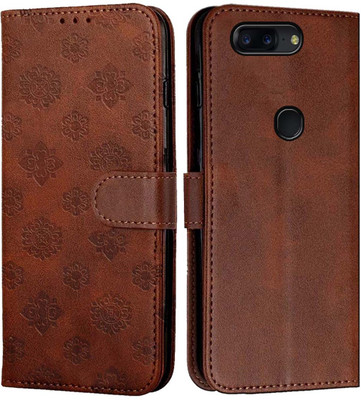 STYLISHGADGTES Flip Cover for FlowER-OnePlus-5T(Brown, Dual Protection, Pack of: 1)
