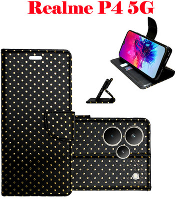 SHANNO Flip Cover for Realme P4 5G(Black, Pack of: 1)