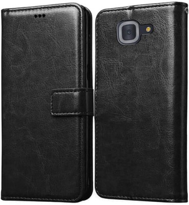 AKSP Flip Cover for Samsung Galaxy J7 MaxDesigner Button & Inbuilt Pockets & Stand(Black, Magnetic Case, Pack of: 1)