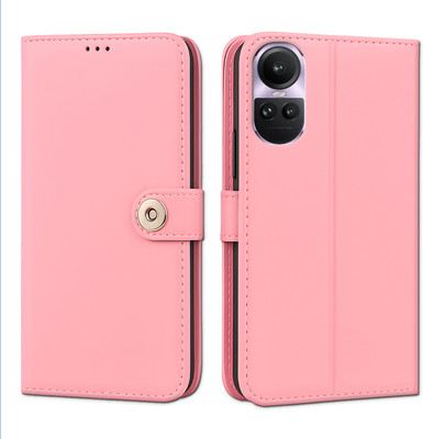 Unirock Flip Cover for OPPO Reno10 Pro 5G(Pink, Dual Protection, Pack of: 1)