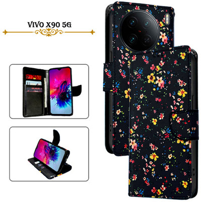 PARGO Flip Cover for Vivo X90 5G(Black, Pack of: 1)