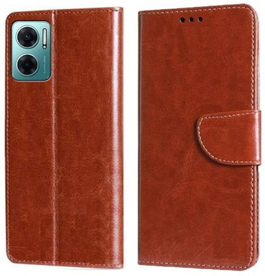 Mashgul Flip Cover for Redmi 11 Prime 5G(Brown, Pack of: 1)