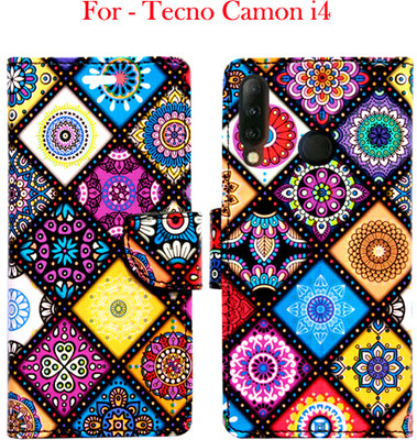 Toklot Flip Cover for Tecno Camon i4(Purple, Pack of: 1)
