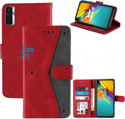 Urban Tech Flip Cover for Tecno Camon 17(Red, Grip Case, Pack of: 1)