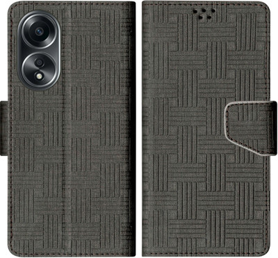 SBMS Flip Cover for OPPO A58 4G(Black, Shock Proof, Pack of: 1)