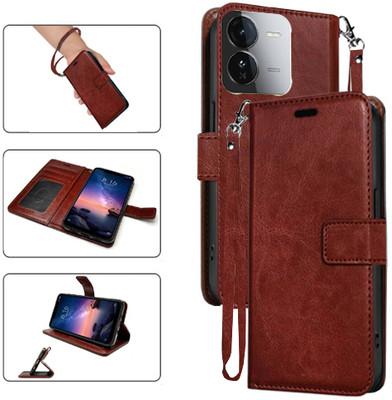 Cutemart Flip Cover for iQOO Z9X 5G(Brown, Pack of: 1)