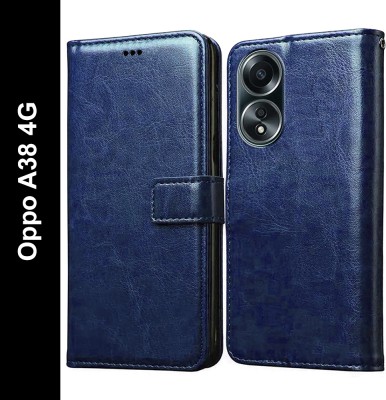 Casotec Flip Cover for Oppo A38 4G, Oppo A18 4G(Blue, Pack of: 1)