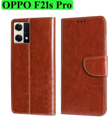 Wynhard Flip Cover for OPPO F21s Pro, OPPO F21 Pro(Brown, Grip Case, Pack of: 1)