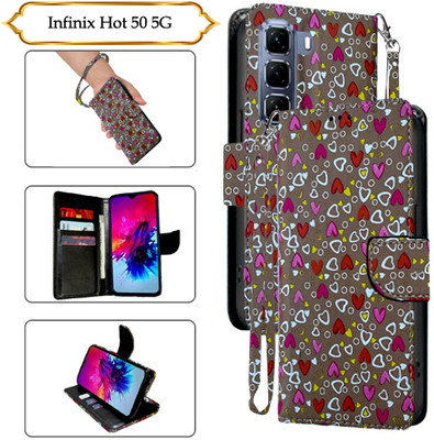 PARGO Flip Cover for Infinix Hot 50 5G(Brown, Pack of: 1)