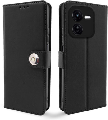 Pikkme Flip Cover for iQOO Z9x 5G(Black, Cases with Holder, Pack of: 1)