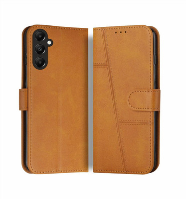 Soul Flip Cover for Samsung Galaxy F54 5G, Card Pockets Wallet & Inbuilt Stand, Wallet Style Flip Back Case Cover(Gold, Magnetic Case, Pack of: 1)