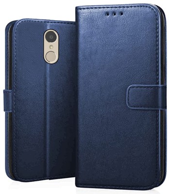 MobileMantra Flip Cover for Lenovo K6 Power | Leather Finish | Inside TPU with Card Pockets | Back Cover |(Blue, Shock Proof, Pack of: 1)