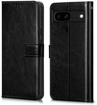 WOW Imagine Flip Cover for Google Pixel 8a, Flexible | Leather Finish | Card Pockets Wallet & Stand |(Black, Magnetic Case, Pack of: 1)