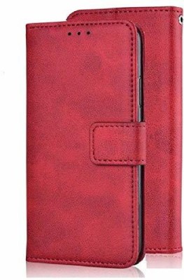 Perkie Flip Cover for Sony Xperis C5 Ultra(Red, Dual Protection)