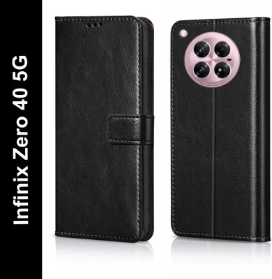 Cockcrow Flip Cover for Infinix Zero 40 5G(Black, Shock Proof, Pack of: 1)