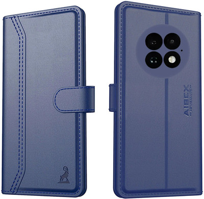AIBEX Flip Cover for OnePlus 13 5G |Premium Leather Finish | Magnetic Closure | Kickstand Feature | Shockproof(Blue, Magnetic Case, Pack of: 1)
