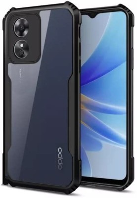 Gklcase Back Cover for Oppo A17 Back CoverGkl(Black, Transparent, Dual Protection, Pack of: 1)