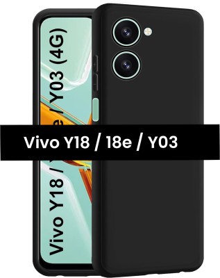 Stunny Front & Back Case for Vivo Y18, Y18e, Y03(Black, Dual Protection, Silicon, Pack of: 1)