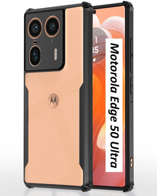 ISH COVER Front & Back Case for Motorola Edge 50 Ultra 5G, Moto Edge 50 Ultra 5G, Motorola Edge 50 Ultra, (IP)(Black, Camera Bump Protector, Silicon, Pack of: 1)