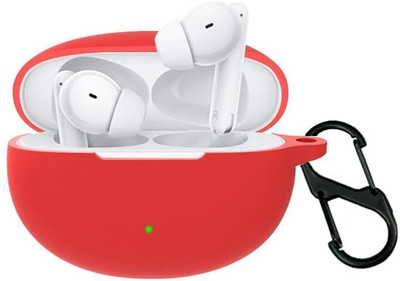 capo Silicone Velcro Headphone Case For Oppo Enco Air3 Pro(Red, Silicone Case Cover For OPPO Enco Air3 Pro)