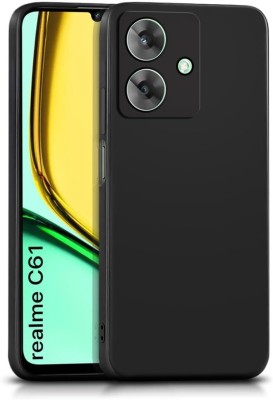 Pvtcase Front & Back Case for Realme Narzo N61, Realme C61 (4G)(Black, Camera Bump Protector, Silicon, Pack of: 1)