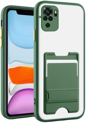 CASE CREATION Front & Back Case for Xiaomi Redmi Note 10, Redmi Note 10(Green, Card Holder, Pack of: 1)