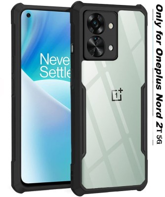 Mobile Back Cover Front & Back Case for OnePlus Nord 2T 5G' Transparent Hybrid Hard PC Back TPU Bumper Impact Resistant Case(Transparent, Black)