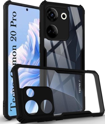 Bodoma Front & Back Case for Tecno Camon 20 Pro black/transparent(Red, Shock Proof, Silicon, Pack of: 1)