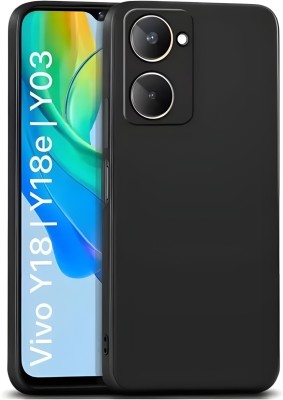 brklcover Front & Back Case for iQOO Z9 Lite 5G, Vivo T3 Lite 5G, Vivo Y18 4G, Vivo Y18e 4G, Vivo Y28e, Vivo Y28S 5G(Black, Camera Bump Protector, Silicon, Pack of: 1)