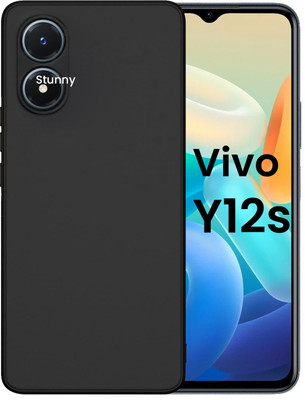 Stunny Front & Back Case for VIVO Y02s(Black, Matte Finish, Pack of: 1)