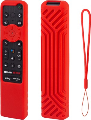 CALDIPREE Front & Back Case for Sony Smart TV Remote RMF-TX800 TX900 MG3-TX800U 2022 Series Cover BRAVIA TV(Red, Silicon)